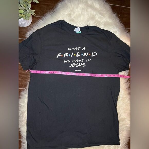 Joy & Grace “What a friend we have in Jesus” black t shirt sz XL - Picture 4 of 5